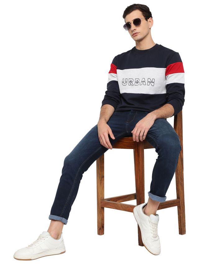 Mens Winter Sweatshirt Soft Cotton Full Sleeve Warm Casual Sweatshirt for Cold Weather