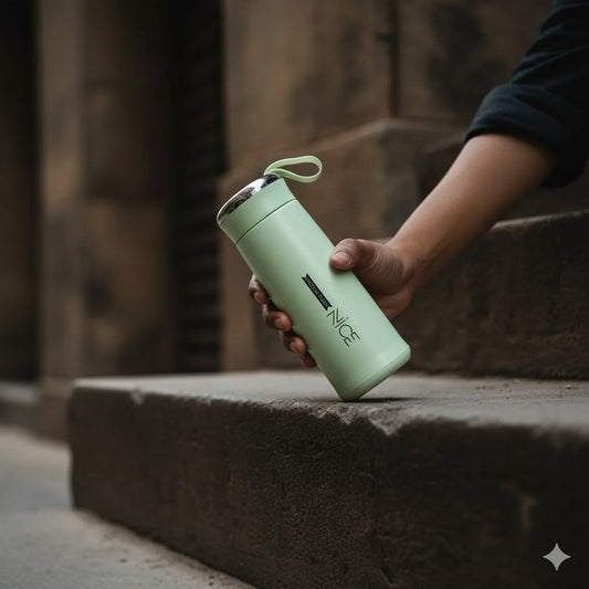 Leak-Proof Glass Water Bottle with Protective Silicone Sleeve