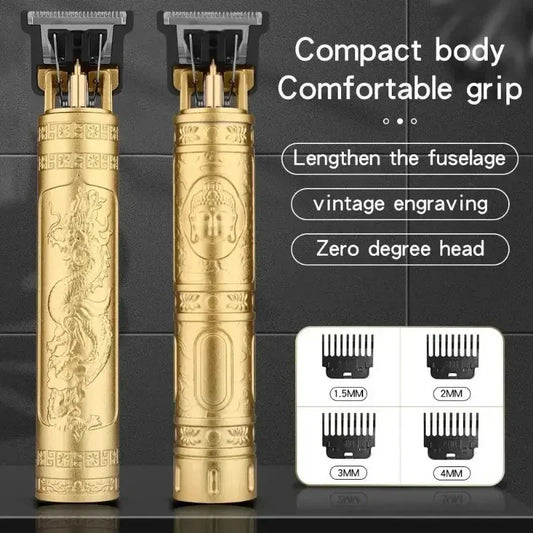 Unisex Precision Hair Trimmer with Adjustable Close-Cut Blades