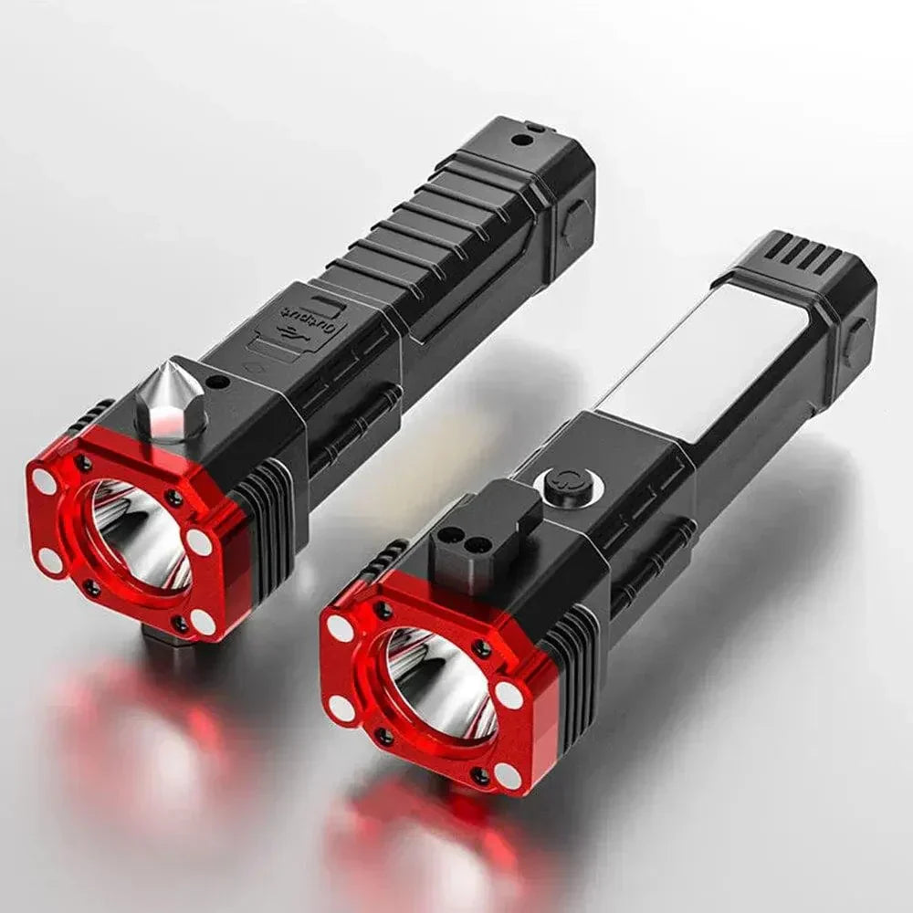 7-in-1 Emergency Multi-Tool Hammer with Built-In LED Torch
