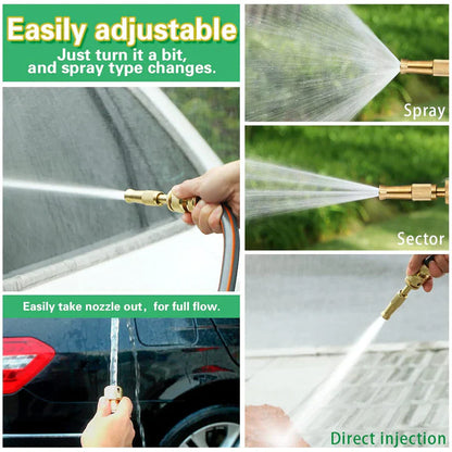 Heavy-Duty Brass Water Spray Nozzle Attachment