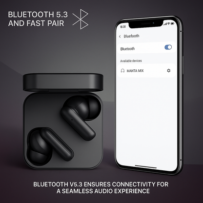 CMT Ultra Pro Earbuds with Active Noise Cancellation & HD Sound