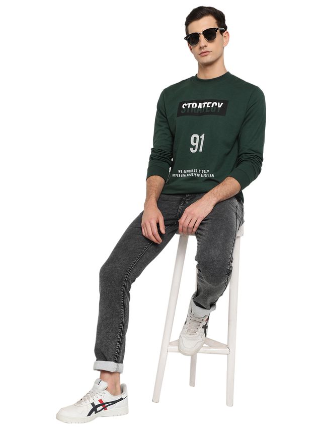 Mens Winter Sweatshirt Soft Cotton Full Sleeve Warm Casual Sweatshirt for Cold Weather