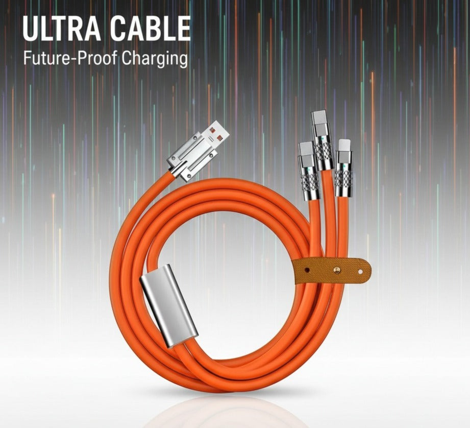 High-Speed Fast Charging & Data Sync Cable-Orange Edition