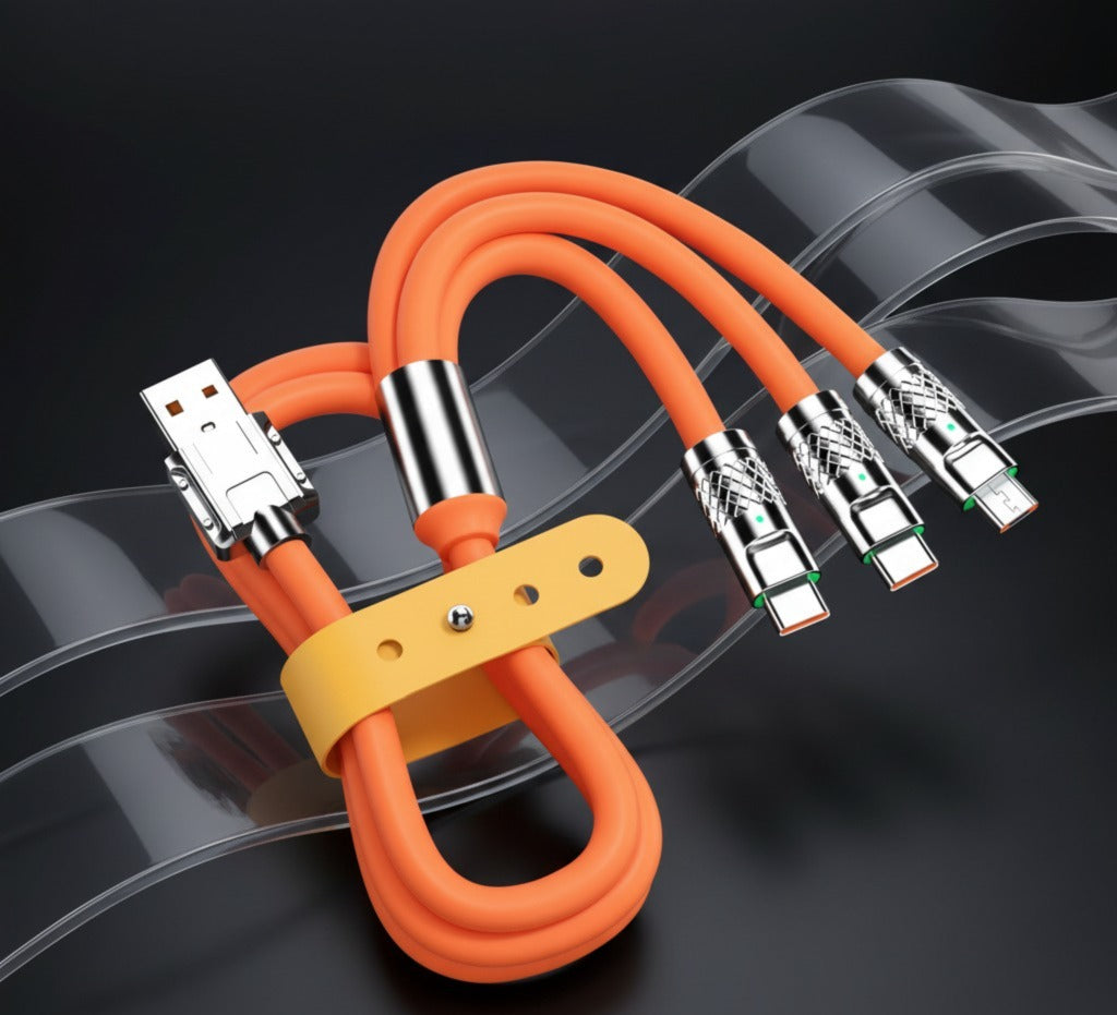 High-Speed Fast Charging & Data Sync Cable-Orange Edition