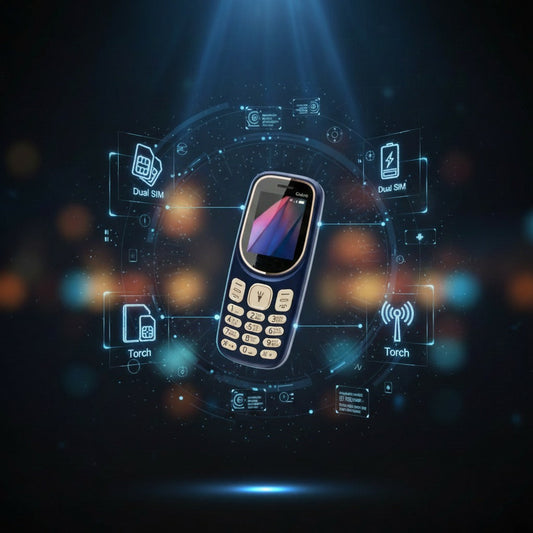 Dual SIM Keypad Mobile | 1100mAh Battery | Wireless FM | Torch | Auto Call Recording | 1.77″ Display | Music/MP3 Player | Made in India