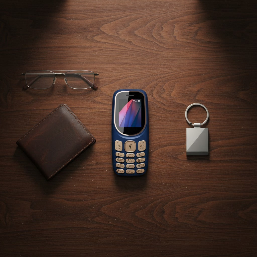 Dual SIM Keypad Mobile | 1100mAh Battery | Wireless FM | Torch | Auto Call Recording | 1.77″ Display | Music/MP3 Player | Made in India