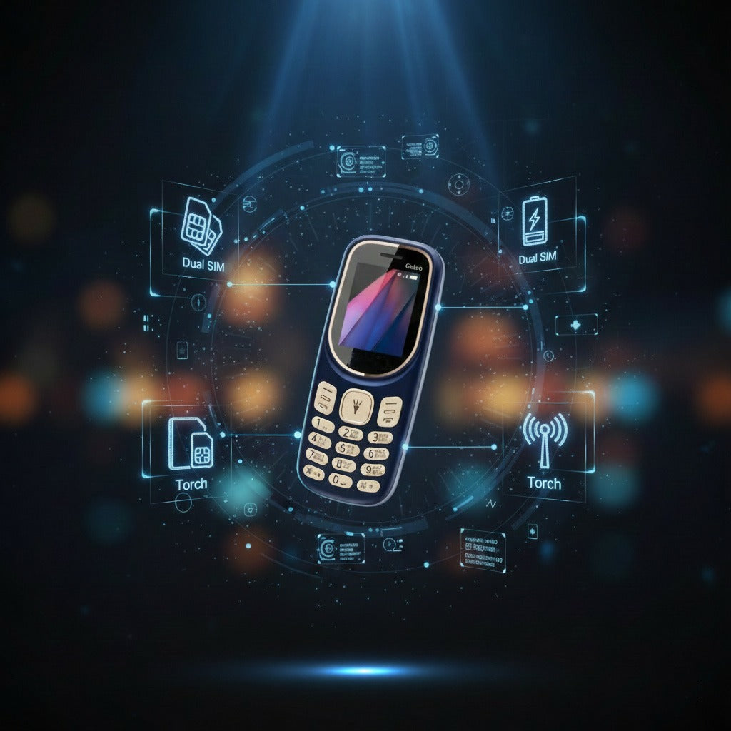 Dual SIM Keypad Mobile | 1100mAh Battery | Wireless FM | Torch | Auto Call Recording | 1.77″ Display | Music/MP3 Player | Made in India